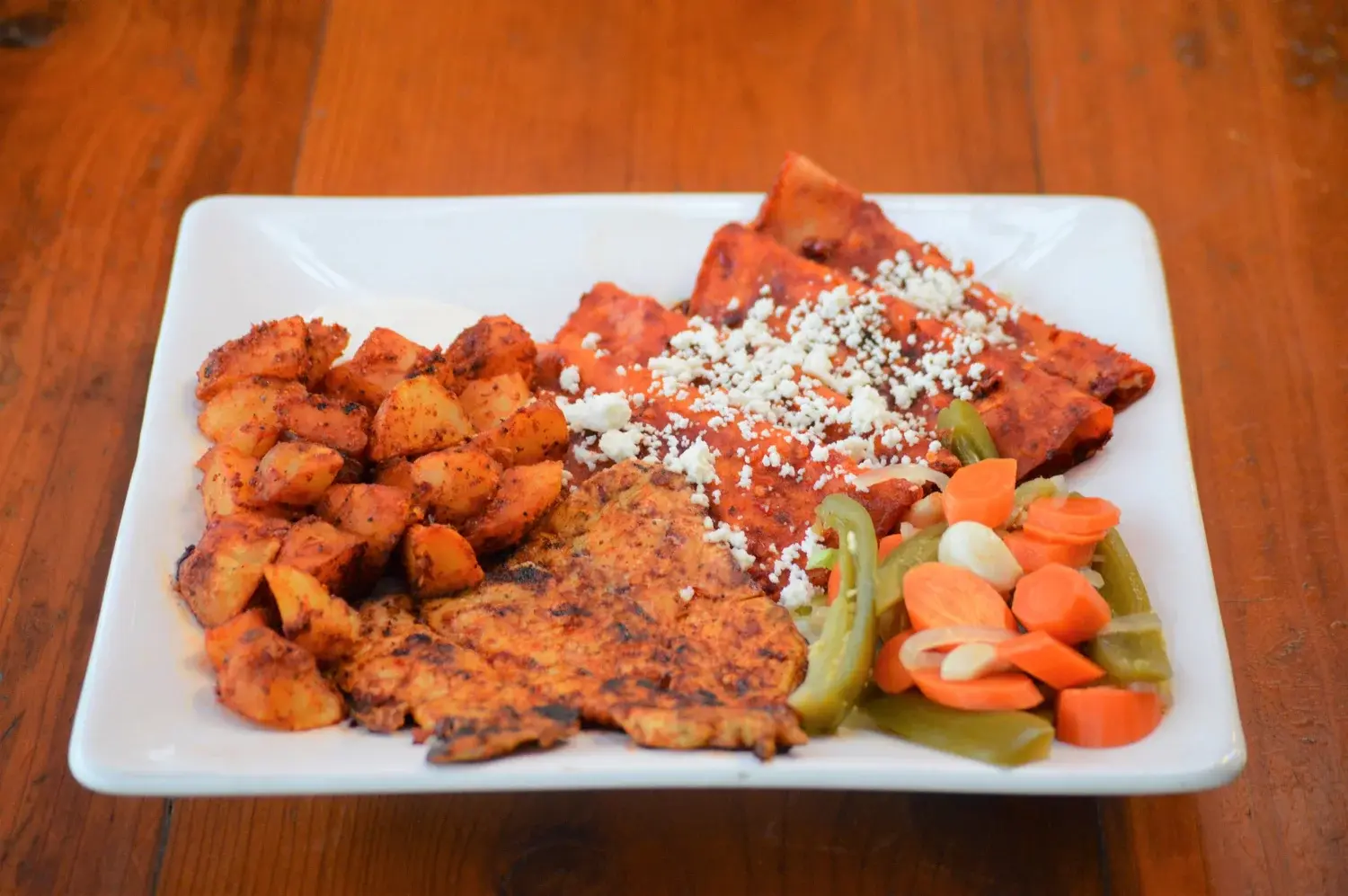 Enchiladas Michoacanas at Del Valle Mexican Restaurant