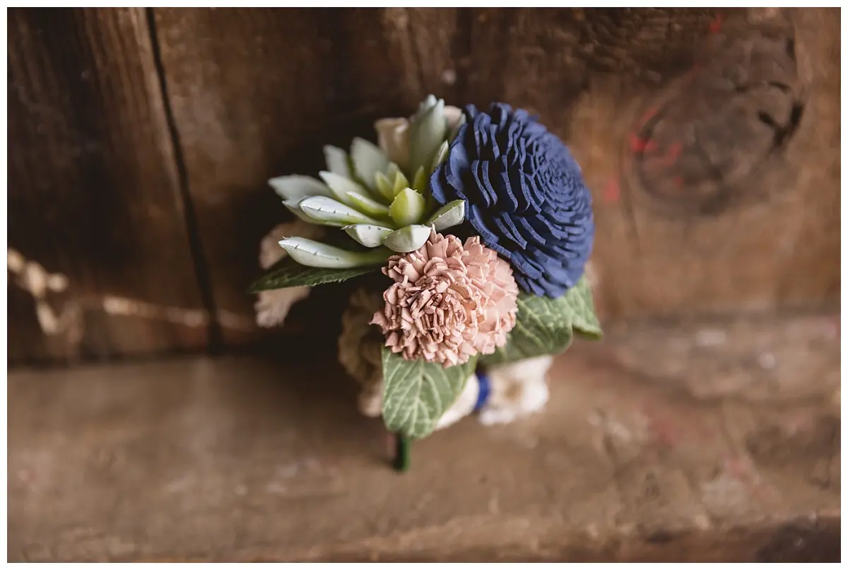 A wedding bouquet detail at Glenn Ranch