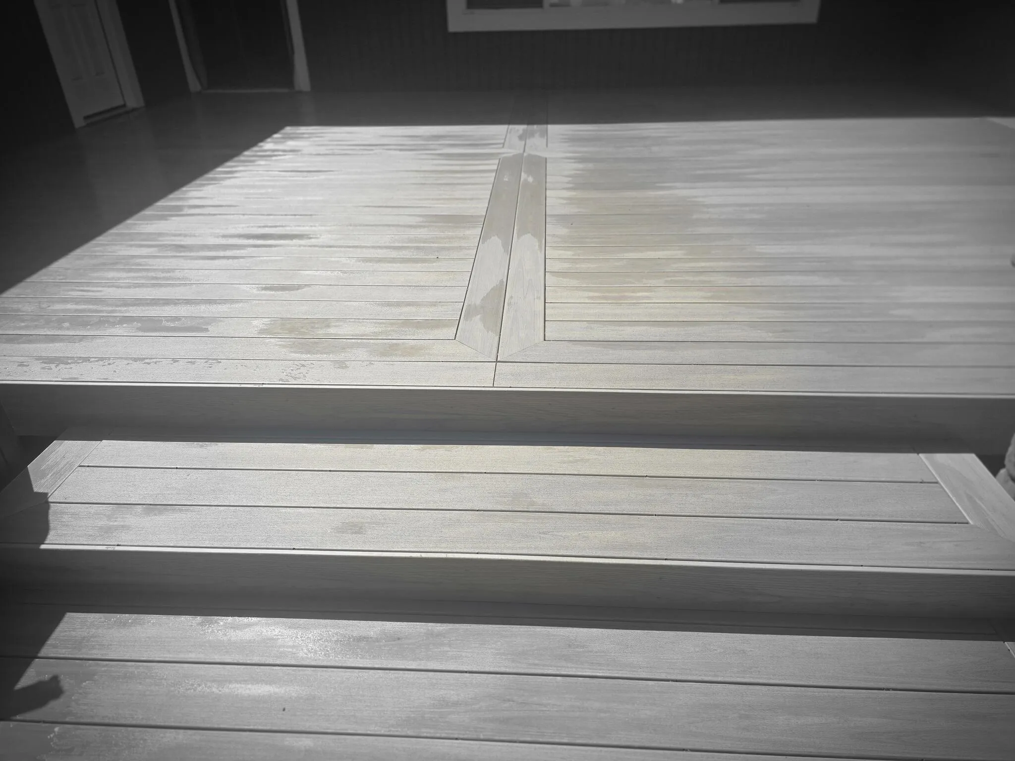 Rebuilt interior staircase with clean modern treads