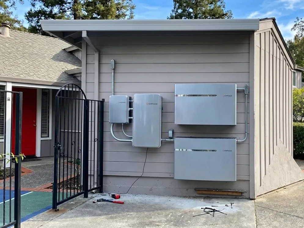 Enphase battery and combiner equipment installed on a North Bay home by Vital Energy